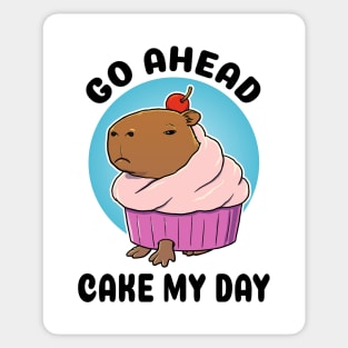 Go ahead cake my day Capybara Cupcake Sticker